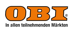 Abbildung des OBI Logos mit Link auf die Marktsuche auf www.obi.de